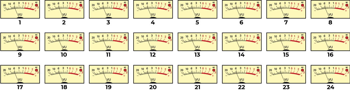 Otari MTR90 VU meters